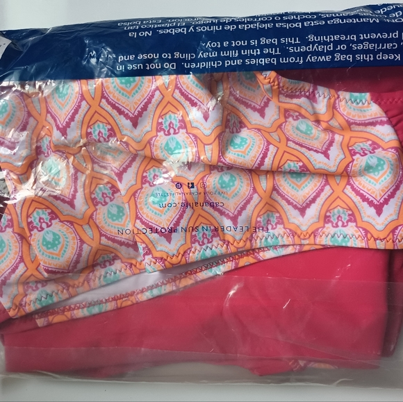 Cabana Life Big Girls Printed Rash Guard and Bikini Bottoms Set - UPF 50+, Short - Picture 4 of 10